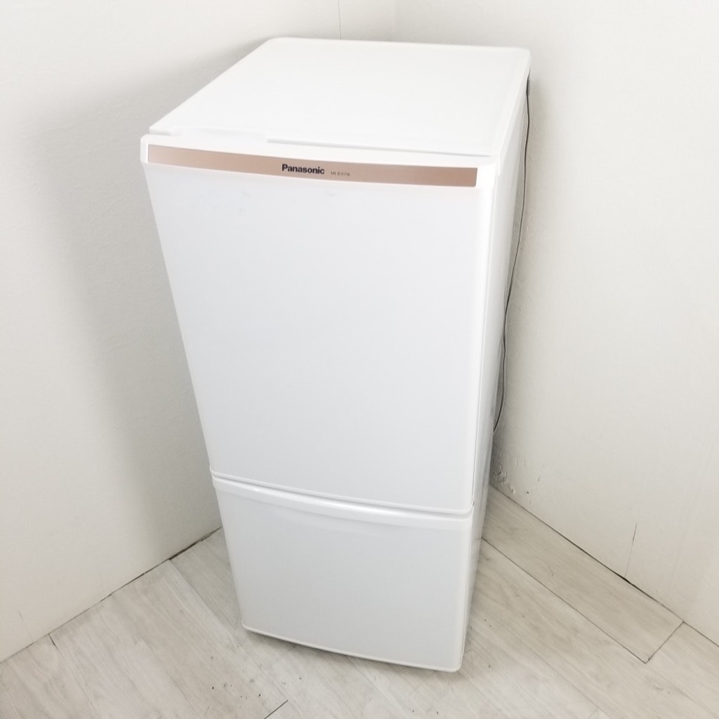 中古 2ドア冷蔵庫 自動霜取りファン式 138L パナソニック NR-B147W-W