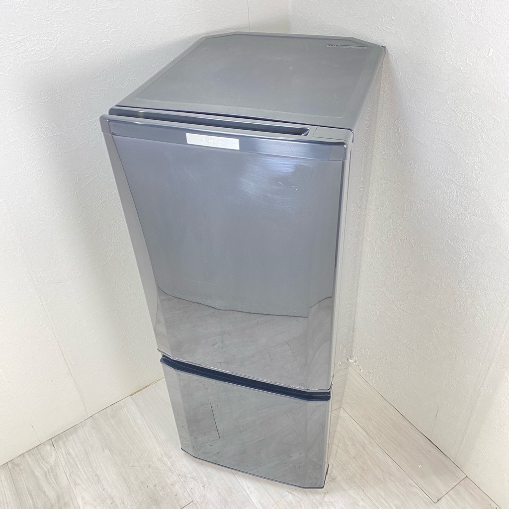 三菱 146L 2ドア冷蔵庫（サファイアブラック）MITSUBISHI MR-P15X-B