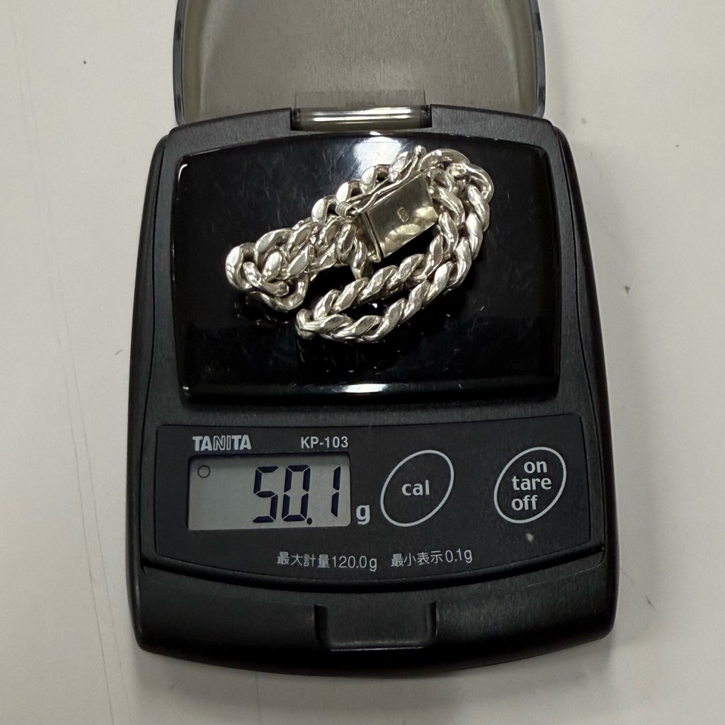 中古 SV925 喜平 ブレスレット 約50.1g 腕周り約19.7cm