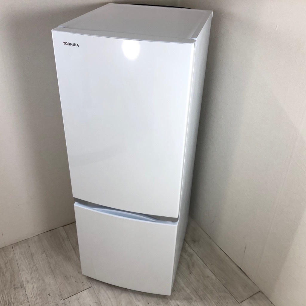 中古 東芝 高年式 153L 2ドア冷蔵庫 GR-P15BS-W 2019年製 ホワイト