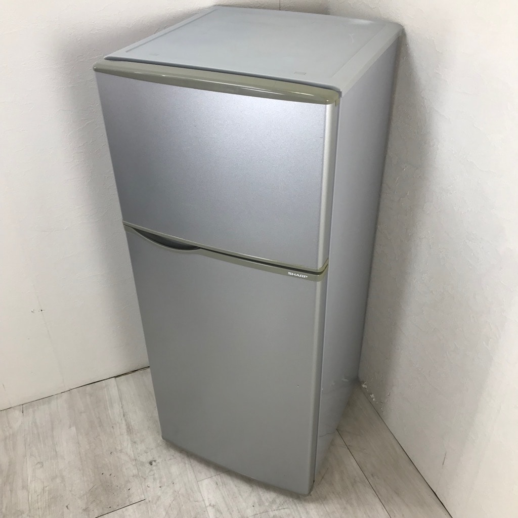 シルバー冷蔵庫 中古 ステッカー付き 385h1234.jpg
