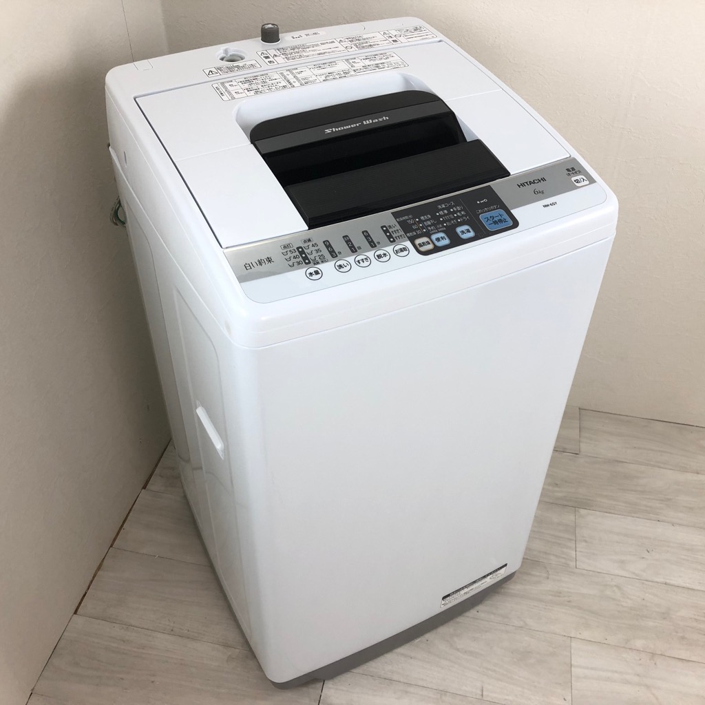 C2521 日立 HITACHI 洗濯機 2015年製 NW-H60 6Kg 半年保証 送料A 札幌