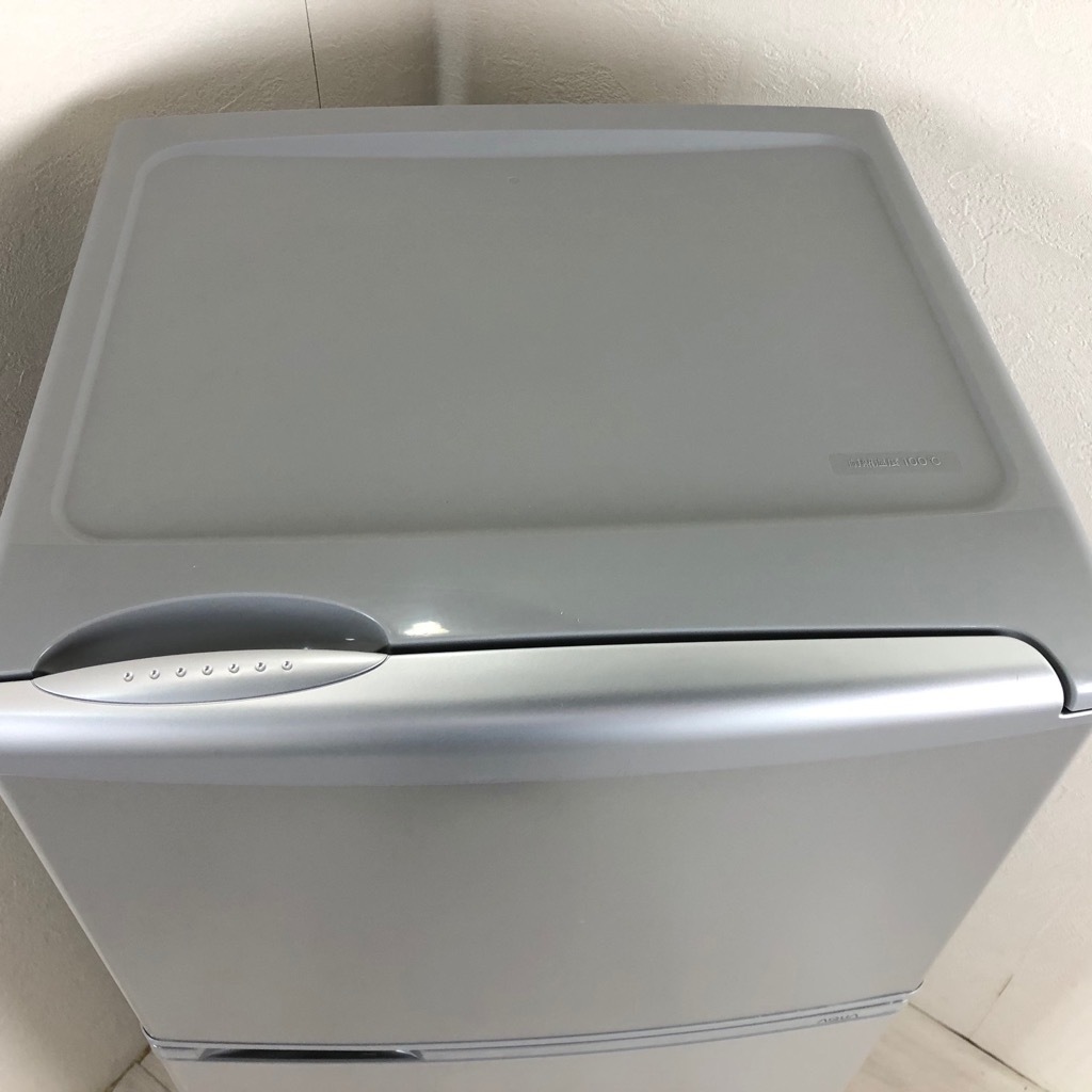 中古 109L 2ドア冷蔵庫 ハイアール アクア シルバー 2016年～2017年製 