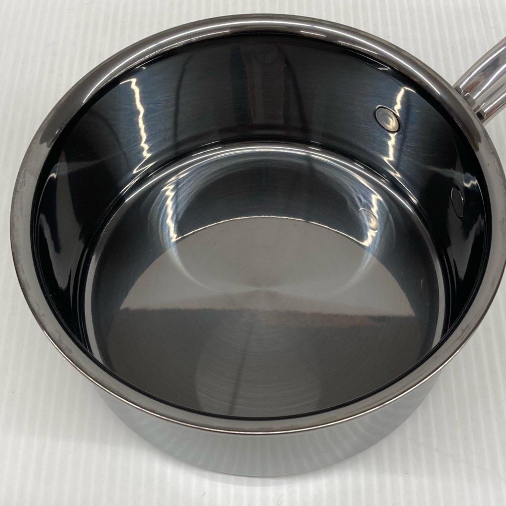 中古 美品 HESTAN NANOBOND 蓋つき片手鍋 φ16cm イタリア製 IH ガス 
