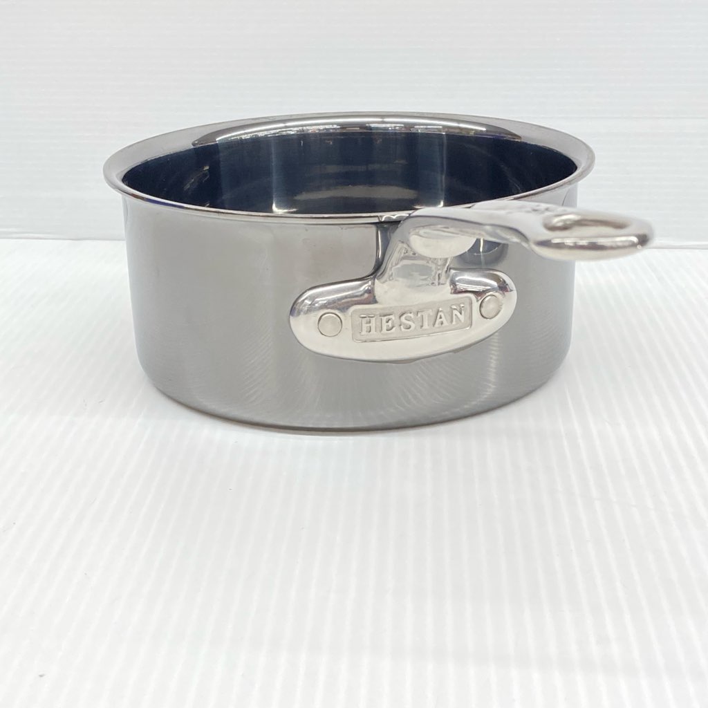 中古 美品 HESTAN NANOBOND 蓋つき片手鍋 φ16cm イタリア製 IH ガス 