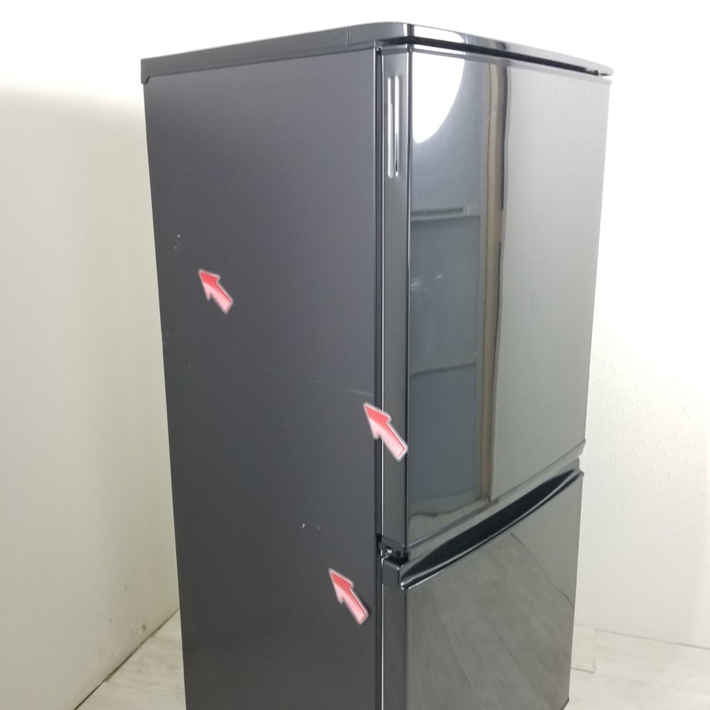 美品 2015年製☆SHARP/2ドア冷蔵庫137L/SJ-D14A-B☆つけかえどっちも