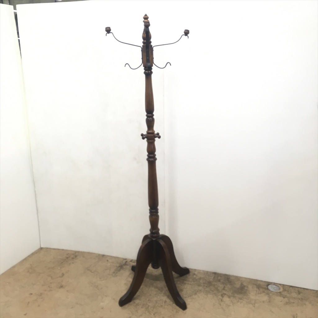 中古 カリモク karimoku コロニアル コートハンガー ポールハンガー 