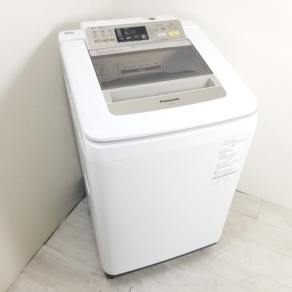 中古 8.0kg 送風乾燥機能付 全自動洗濯機 パナソニック NA-FA80H1-N  