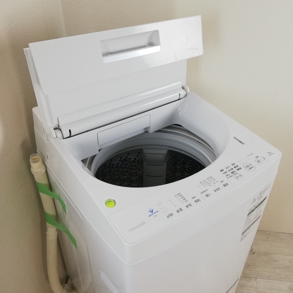 中古 洗濯機 東芝 ZABOON 7.0kg ステンレス槽 2019年製 DDモーターで低 