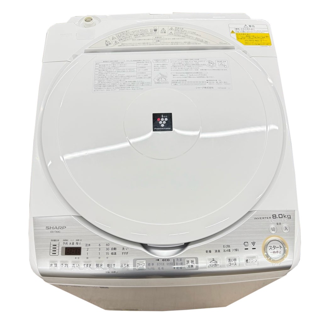 ���Ź�޶�������ʰ� ����8.0kg ����4.5kg �ķ��������絡 ���㡼�� ES-TX8C-W 2018ǯ��¤ �ۥ磻�� 6�����ݾ��դ�