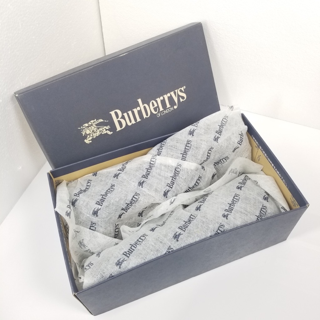 ��� ���� BURBERRY LONDON �С��Х꡼ �ɥ쥹���塼�� ��� �֥�å� 26.5cm �쥶�� BU-1405 ��ޯ�� 