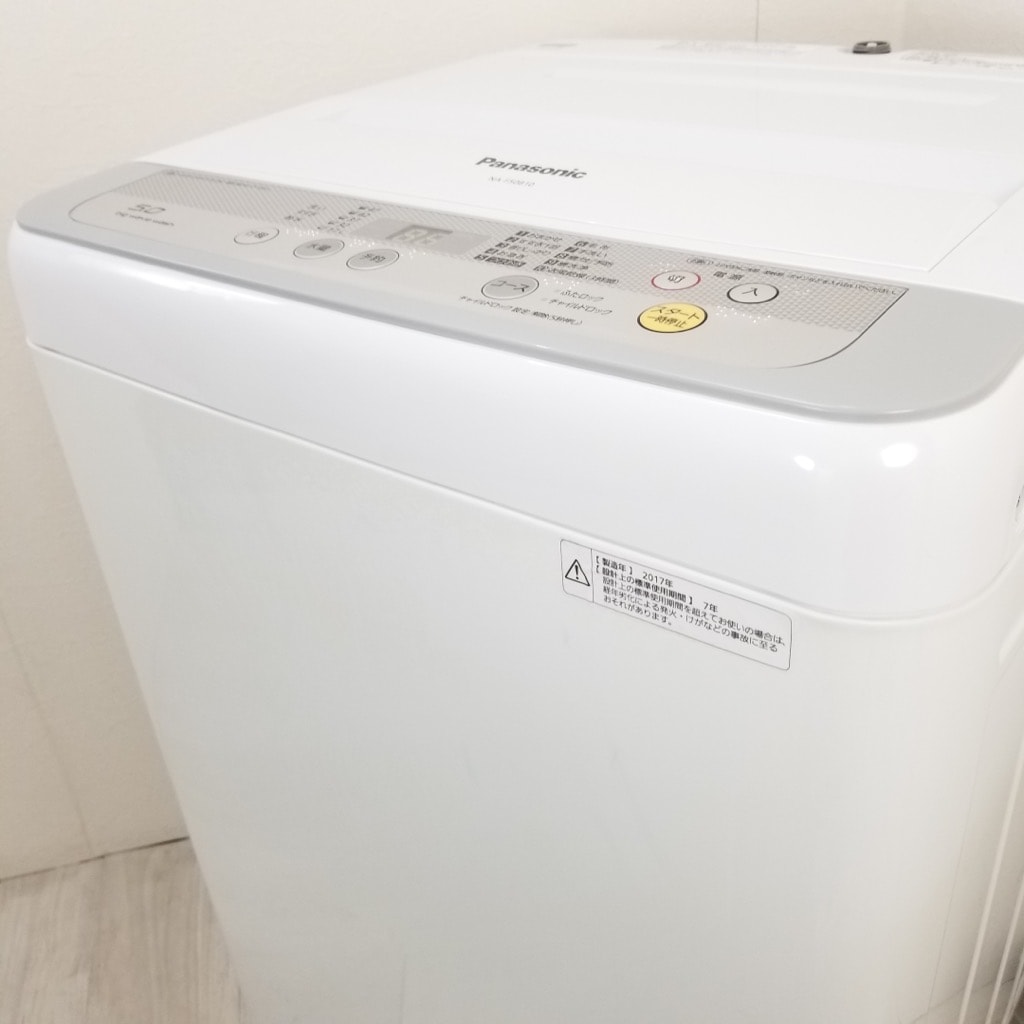 中古 洗濯機 送風乾燥 パナソニック 5.0kg NA-F50B10 2017年製 全自動 
