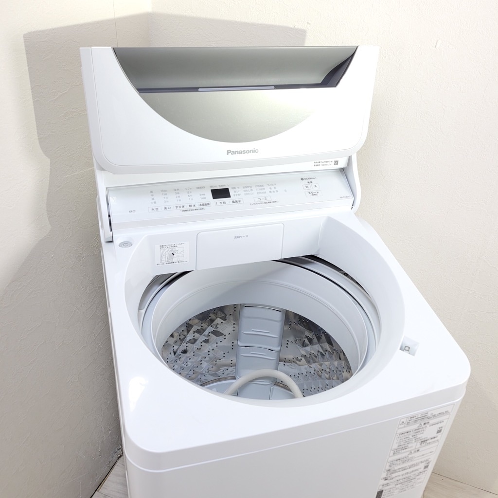 中古 8.0kg 送風乾燥機能付 全自動洗濯機 パナソニック NA