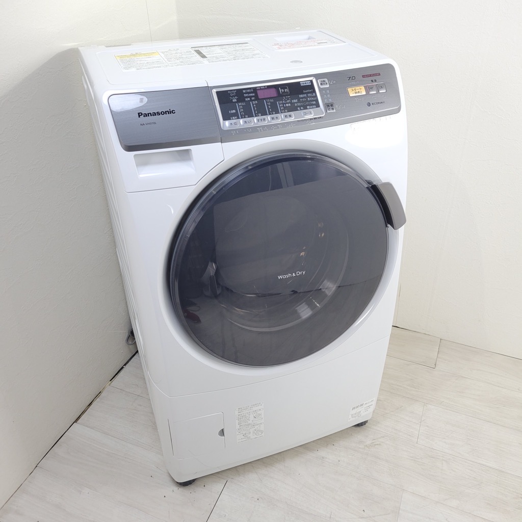 中古 洗濯7.0kg 乾燥3.5Kg ドラム式洗濯機 パナソニック プチドラム NA 