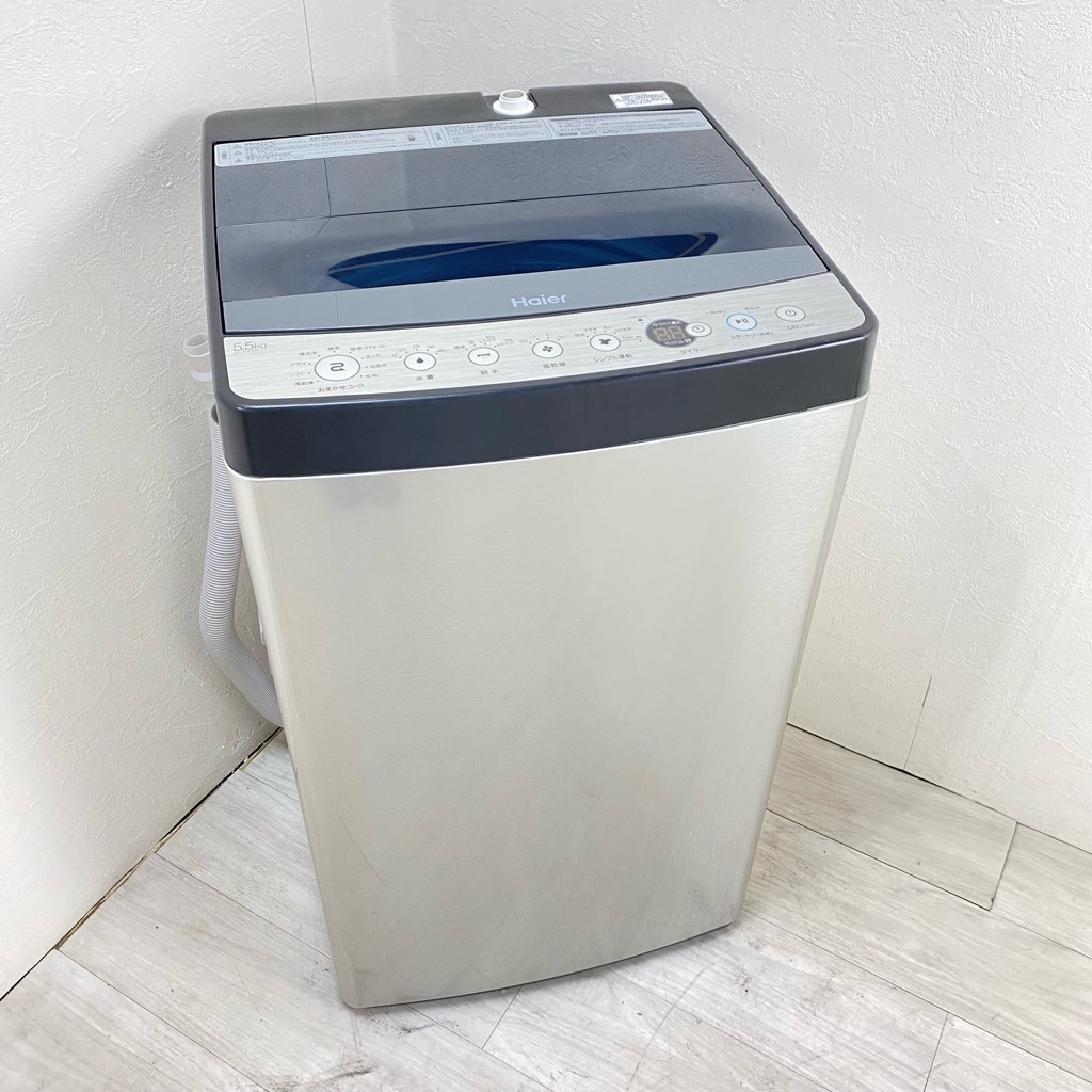 中古 希少 5.5kg 送風乾燥機能付き 全自動洗濯機 ハイアール JW 