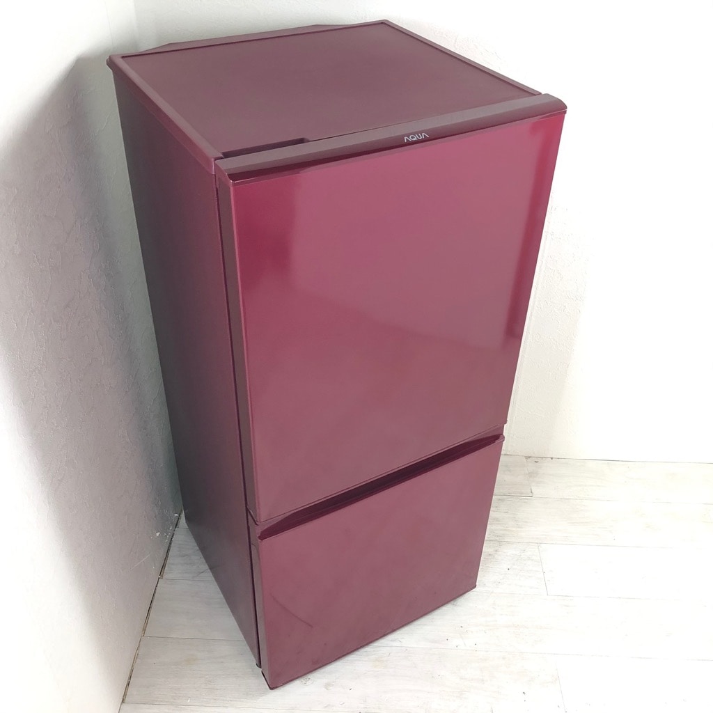 中古 157L スタイリッシュ 2ドア冷蔵庫 ハイアール アクア 2016年 