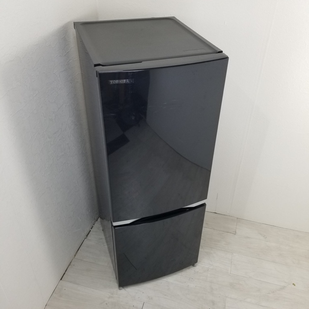 【RKGRE-333-1】特価！東芝/153L 2ドア冷凍冷蔵庫/GR-M15BS（K)/中古品/2017年製/当社より近隣無料配達！ 中古 東芝 153L 2ドア冷蔵庫 GR-M15BS-K 2017年製 ブラック 6ヶ月保証付き