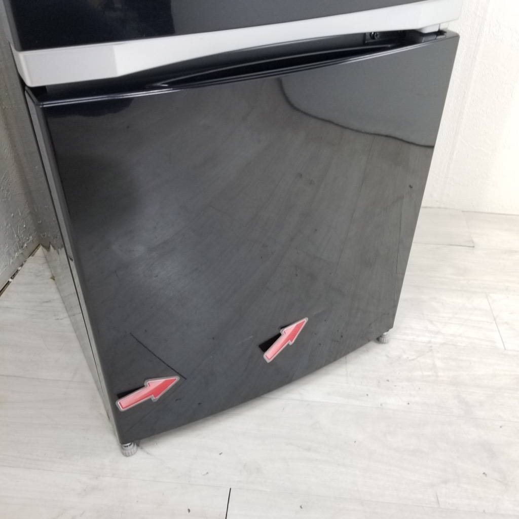 中古 東芝 153L 2ドア冷蔵庫 GR-M15BS-K 2017年製 ブラック 6ヶ月保証付き