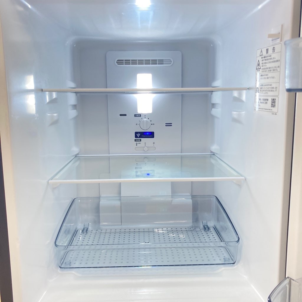 中古 152L ガラスドア 2ドア冷蔵庫 シャープ SJ-GD15H-B 2022年製 