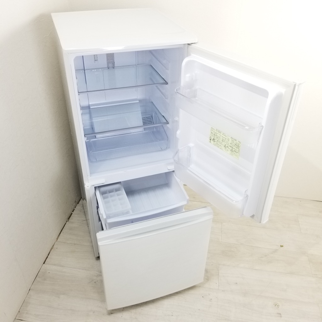 中古 137L つけかえどっちもドア ホワイト 2ドア冷蔵庫 シャープ SJ