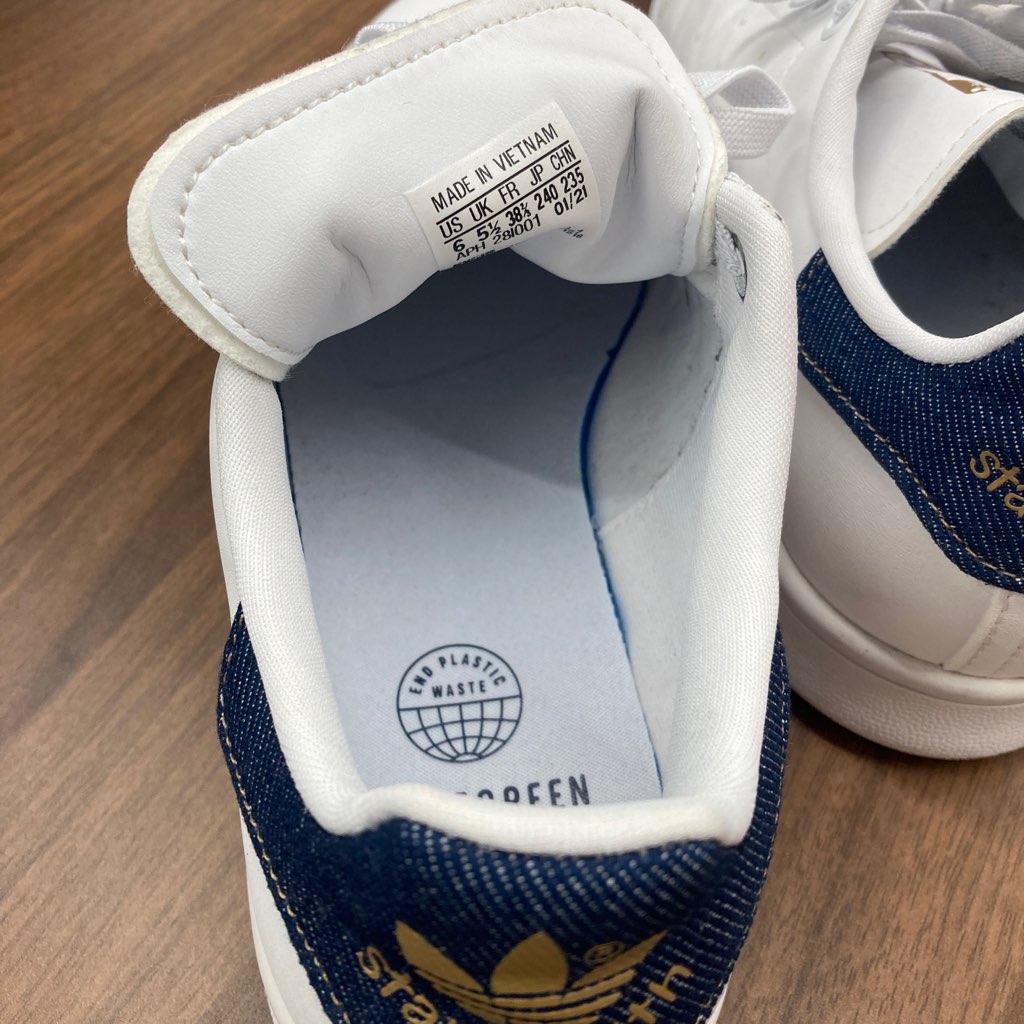中古 adidas スタンスミス GX5193 24.0cm デニム×ホワイト 程度良好