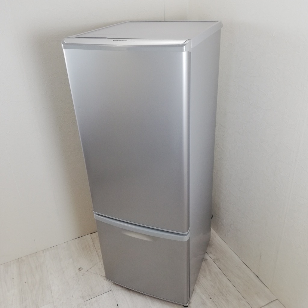 中古 168l 2ドア冷蔵庫 自動霜取りファン式 シルバー パナソニック 12年製 ちょと大きい 一人暮らし まとめ買い 二人暮らし 6ヶ月保証付き 型番掲載商品