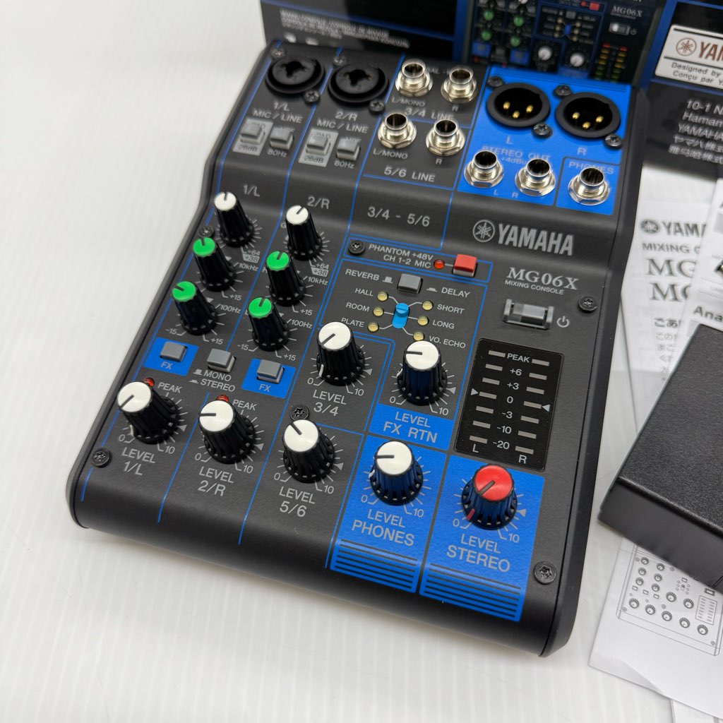 YAMAHA MG06X アナログミキサー 6ch YAMAHA【MG06X】6ch デジタルエフェクト搭載アナログミキサー