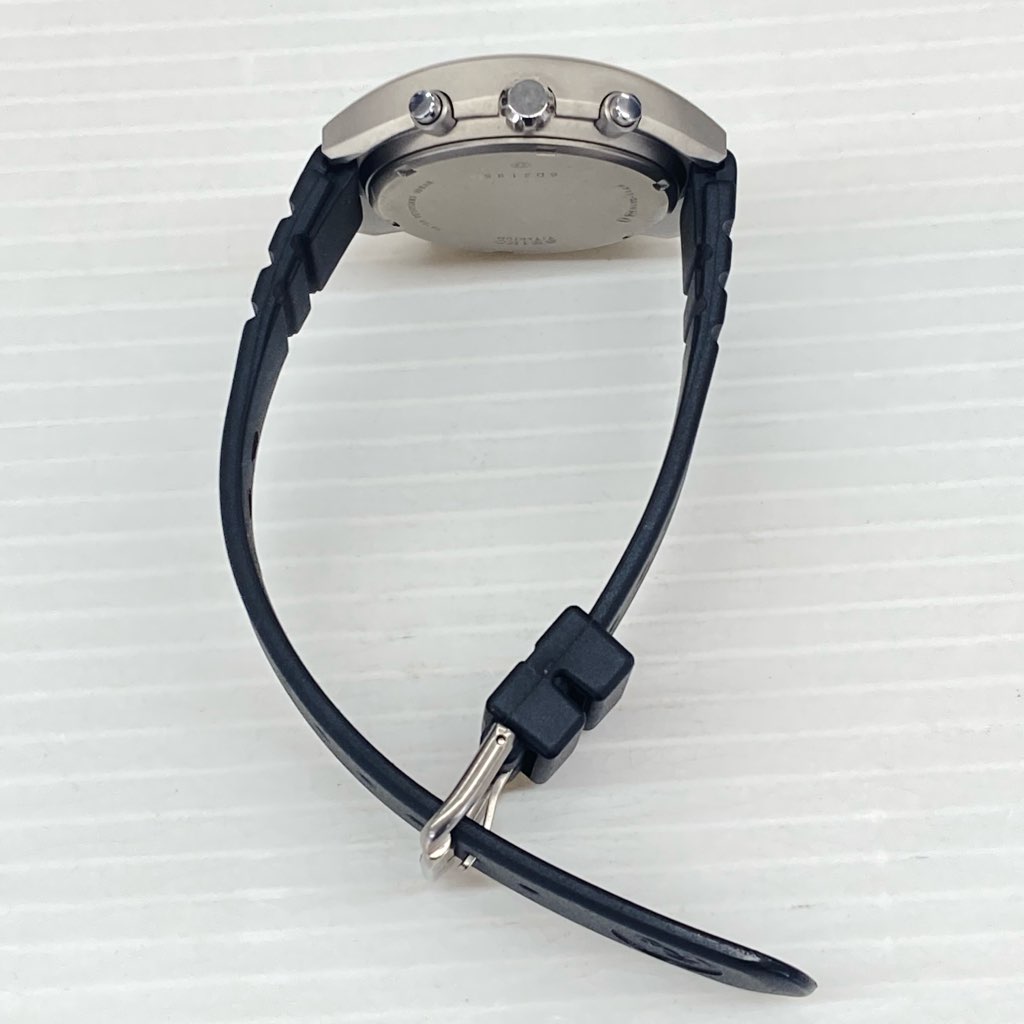 中古 SEIKO TITANIUM H711-0A10 ブルーグリーン系 ベゼル径約40mm アナデジ
