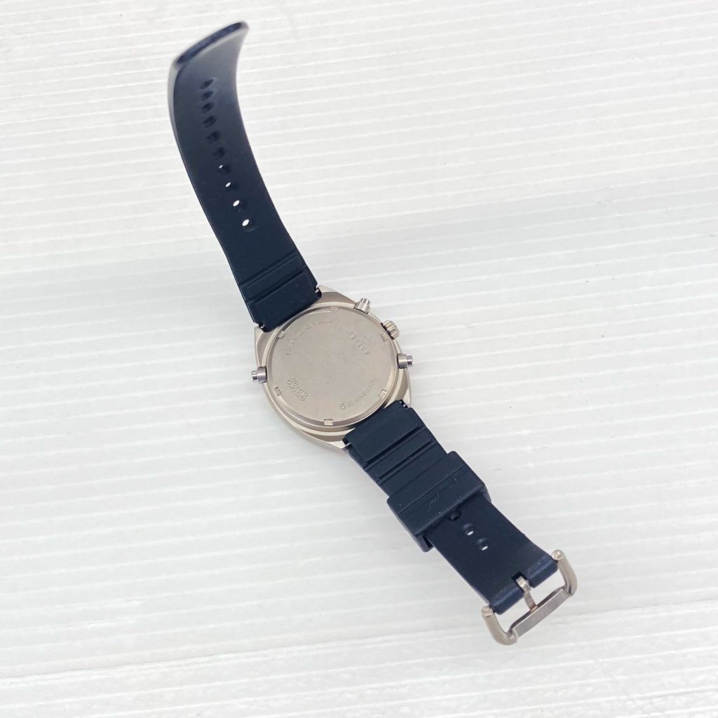 中古 SEIKO TITANIUM H711-0A10 ブルーグリーン系 ベゼル径約40mm アナデジ