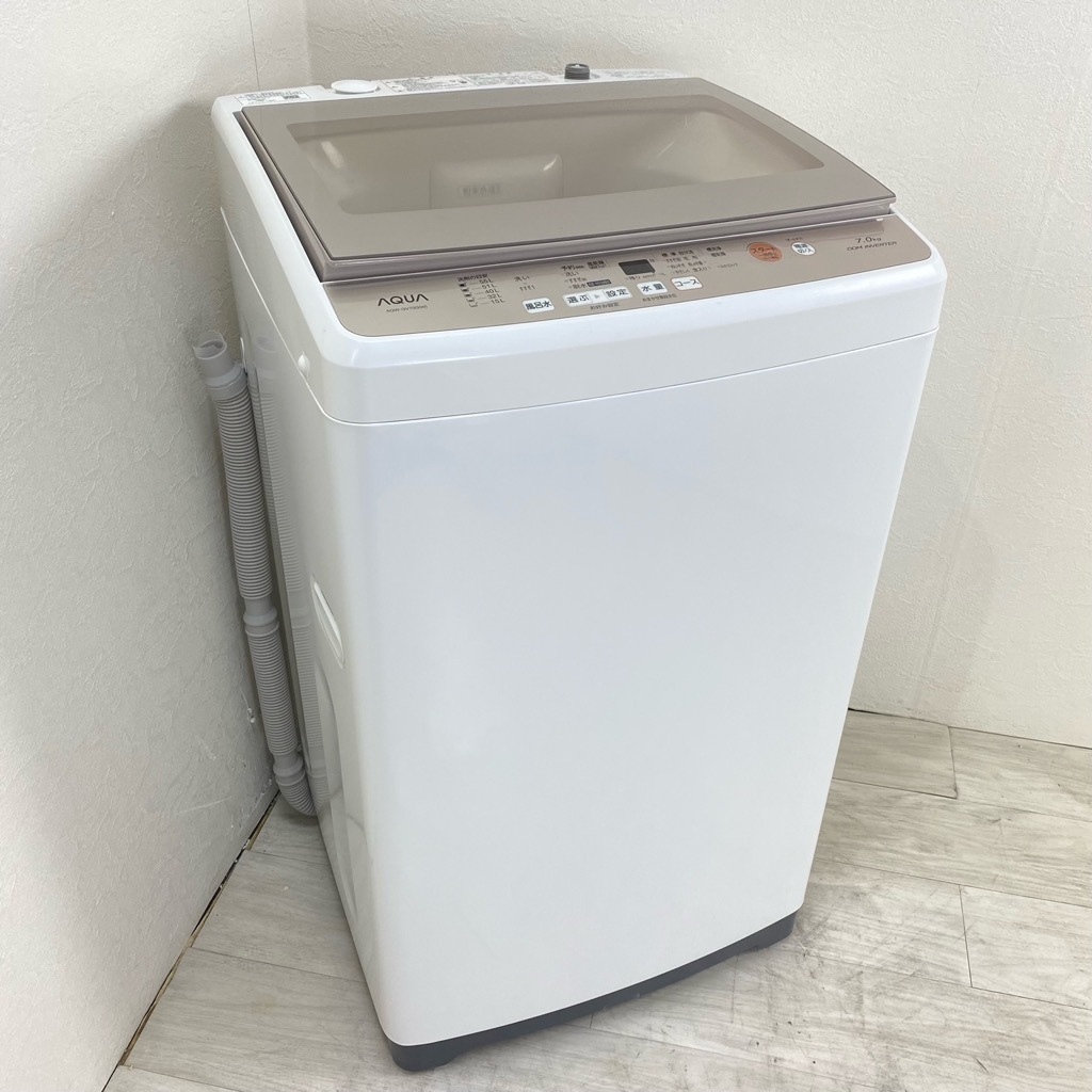 福岡市内配送設置無料 AQUA アクア AQW-GV700E(W) [全自動洗濯機