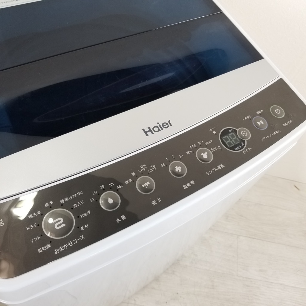中古 高年式 洗濯機 送風乾燥 ハイアール 5.5kg JW-C55A-K 2018年製 
