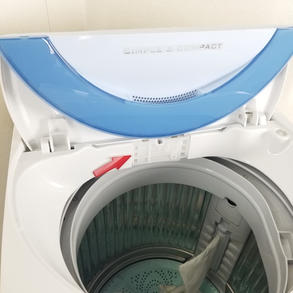 中古 5.5kg 全自動洗濯機 風乾燥 シャープ ES-GE55P-A ブルー系 2015年