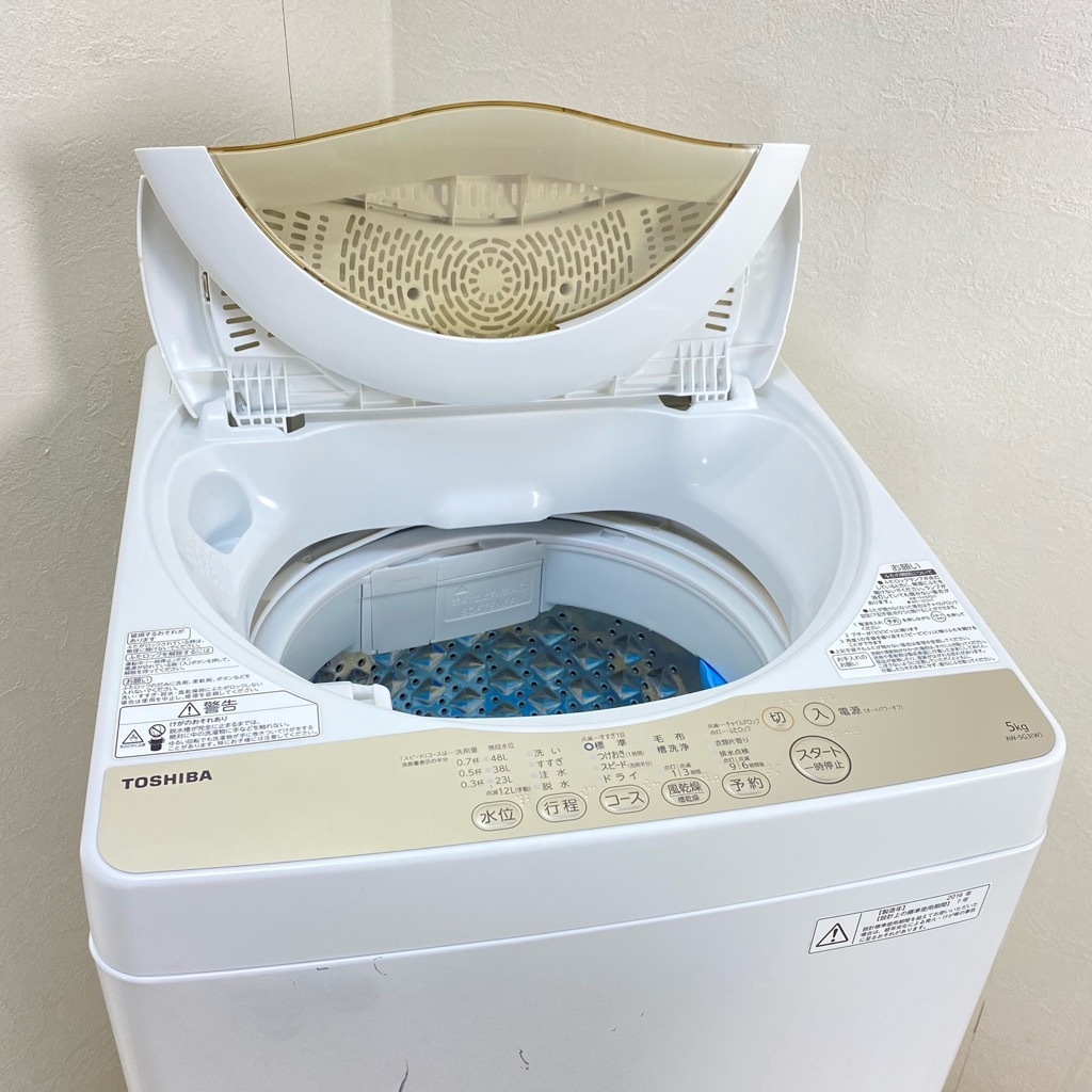 2016年製 東芝 全自動洗濯機 AW-5G3 5kg 中古 1