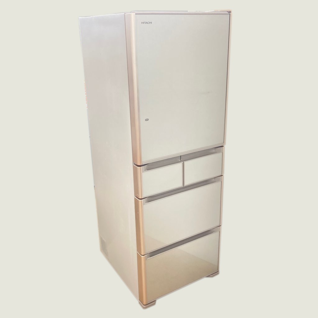 中古店舗近郊送料格安 日立 470L 5ドア冷蔵庫 R-S4700G-XN 2017