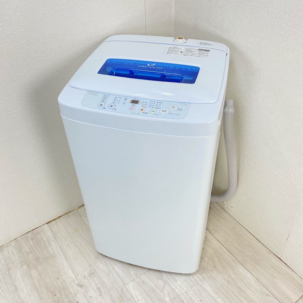 中古 洗濯機 4.2kg ハイアール JW-K42H-W 2015年製 ワンルームなどに