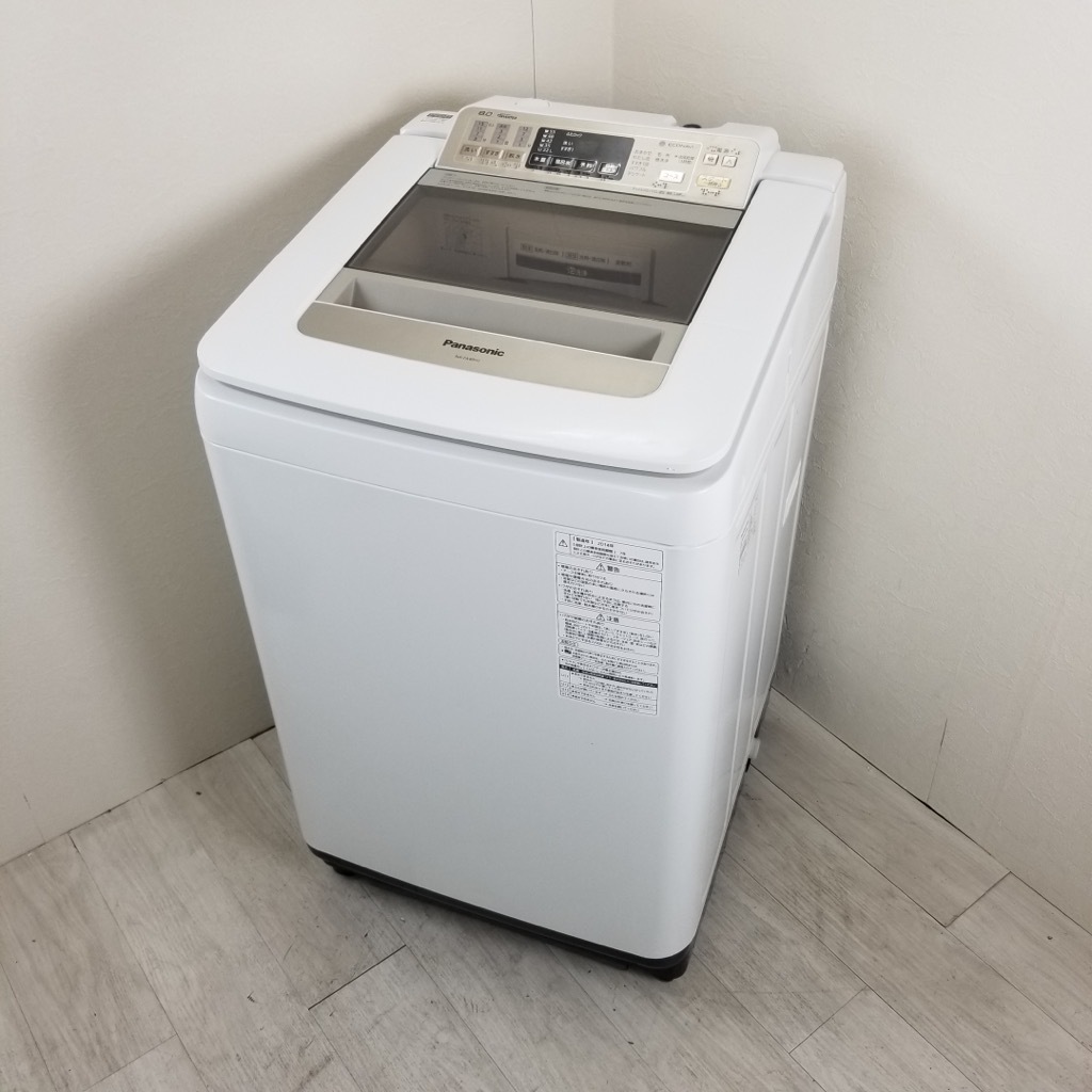 中古 8.0kg 送風乾燥機能付 全自動洗濯機 パナソニック  