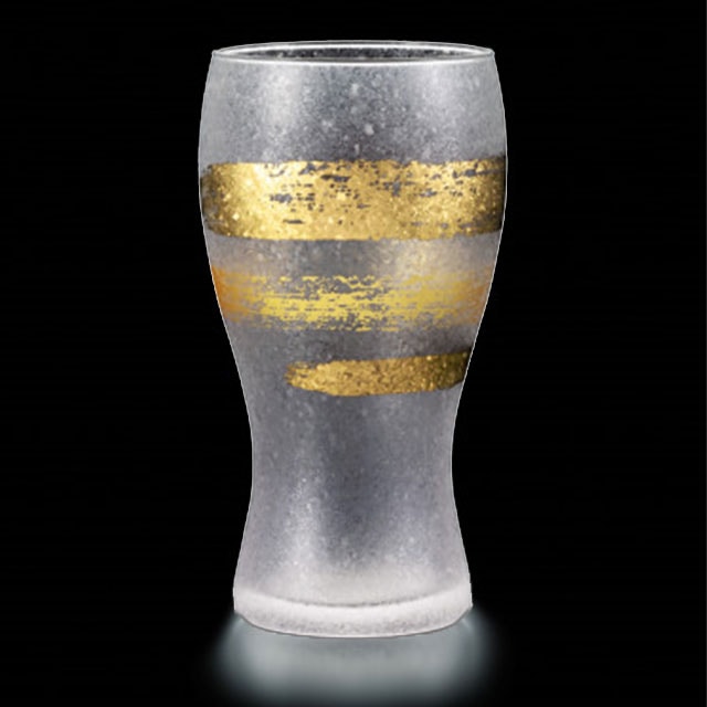 ビールグラス ビア 金一文字 380ml プレミアムニッポンテイスト アデリア 石塚硝子（6027）
