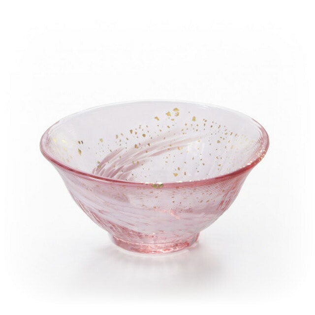 酒器 盃 金箔盃 爽華 さやか 花霞 津軽びいどろ アデリア 石塚硝子（F-71847）