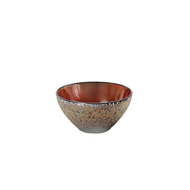 食器皿 モダンボールＳＳ Kahalaカハラ＆鉄赤 6個セット 日比野陶器（H15-037-233）