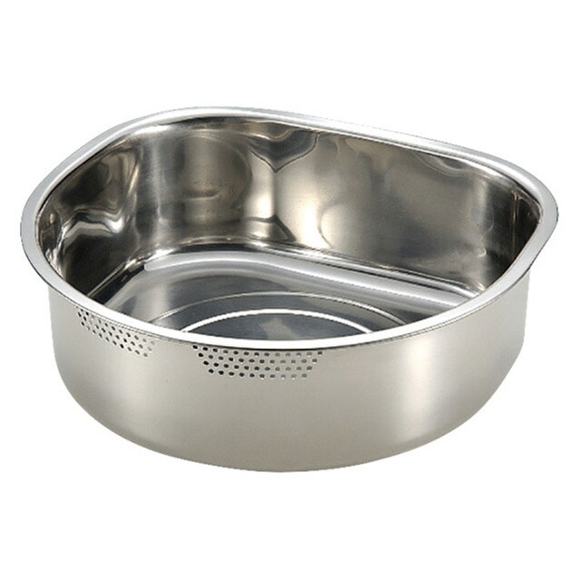 18-8 D型穴明洗桶 30cm （036022）07-0118-0501