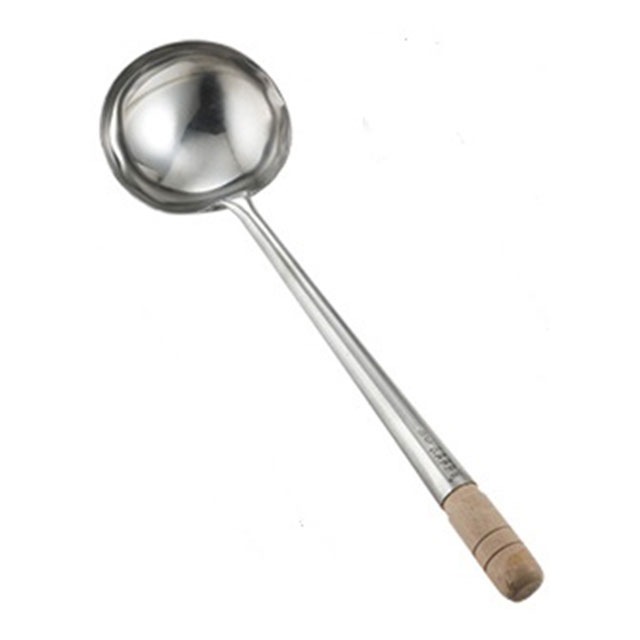 中国製 ステン中華お玉 3号 1号 約300cc（434097）07-0020-0103