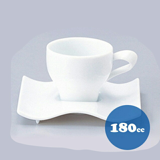 トルチェーレ 白磁 コーヒーカップ＆ソーサー 6個セット 180cc KOYO コーヨー（14500052／14500054）