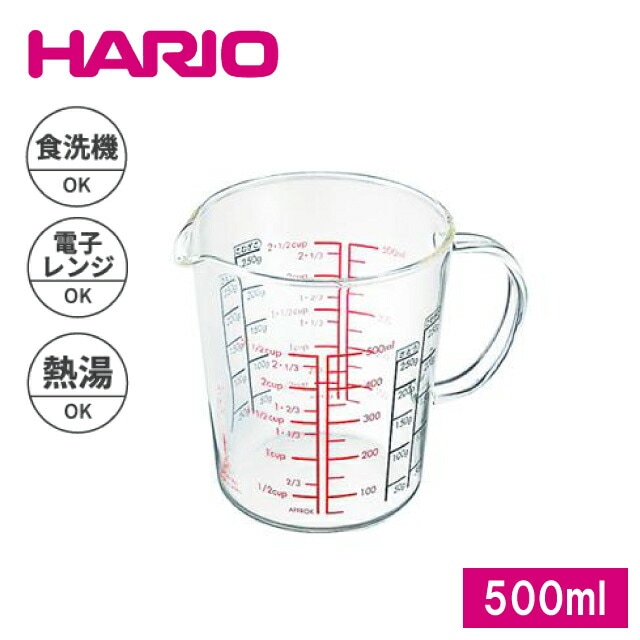 HARIO ハリオ メジャーカップ 500cc ワイド 6個（CMJW-500）