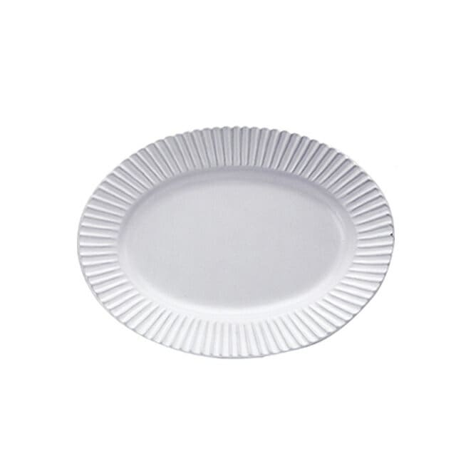 食器皿 29cmプラター アッシュホワイト Eccleエクレ 6個セット 日比野陶器（H09-007-276）