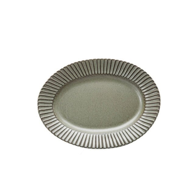 食器皿 29cmプラター モスグリーン Eccleエクレ 6個セット 日比野陶器（H09-009-276）