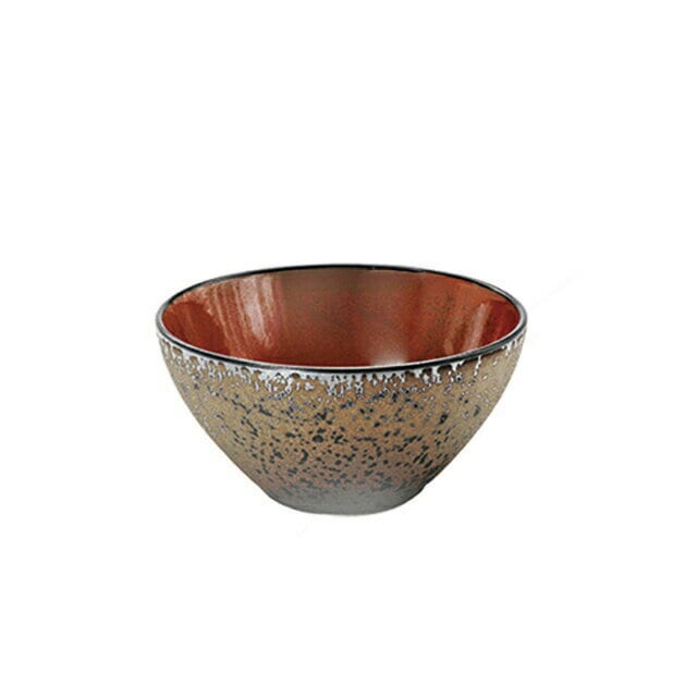食器皿 モダンボールＳ Kahalaカハラ＆鉄赤 6個セット 日比野陶器（H15-038-233）