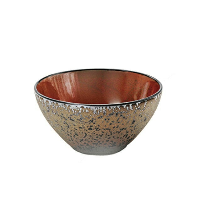 食器皿 モダンボールＭ Kahalaカハラ＆鉄赤 6個セット 日比野陶器（H15-039-233）