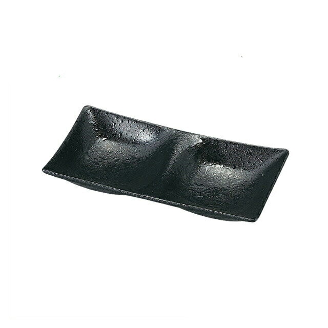 二点薬味皿 黒タタキ 5枚セット（54036460）8-512-3