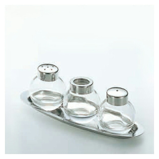 調味料入れセット マルティー 丸型三本立カスター（MG-03）