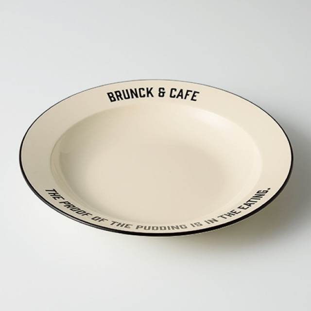 プレート 24cm M ブラック Brunk＆Cafe プラスチック ナカジマ [KU] 4582475461921